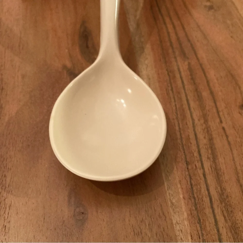 Vintage Ekco Cream Solid Plastic Kitchen Spoon